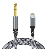 [ MFi Certified] Lightning to 6.35mm 1/4" TRS Audio Stereo Cable, 4FT Lightning to 6.35mm 1/4 inch M