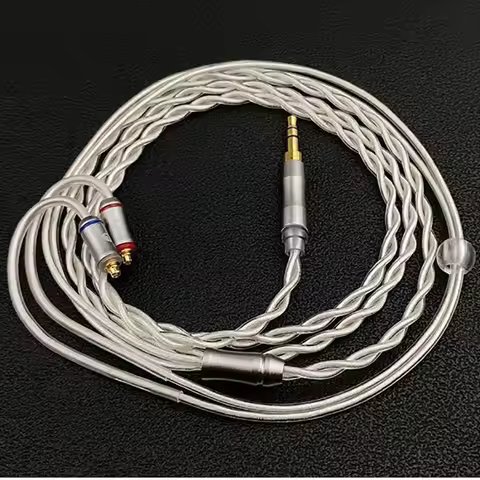 HIFI Monomorph Silver Plated 3.5mm to MMCX Wire for SE215/SE315/SE425/SE535/SE846/E900/TK200/ T100 H