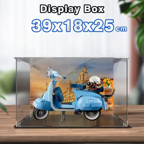 Acrylic display box for lego 10298 display case for Vespa 125 building block dustproof clear model c