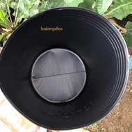 SAVE COMBO of 10 C12 black plastic pots (31x27 cm) with holes for growing lotus and raising fish, th