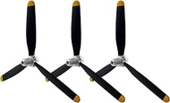 RCkuler 3 Sets of 4-Blade Propeller Spare RC Plane Propellers, Compatible for Volantexrc Brushless P