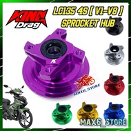 LC135 4S V1 - V8 KINGDRAG CNC SPROCKET HUB LC REAR SPOCKET HUB GANTANG PURPLE SPORT RIM RIM ALLOY YA