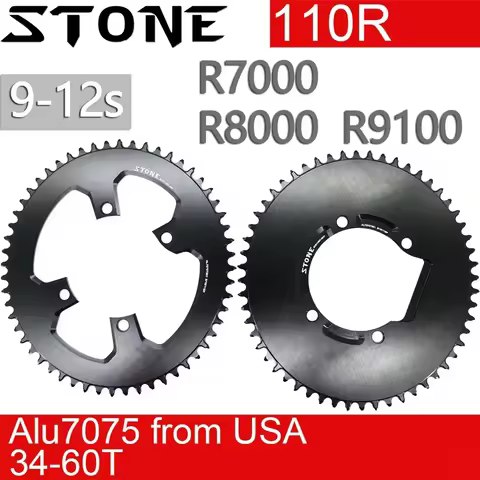 Stone 110 BCD Oval Chainring for Shimano 105 R7000 R8000 R9100 36T 38 40 42 46t 50 54 55 58 60T 110b