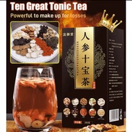 Men's Ten Treasure Ginseng Tea Polygonatum Mulberry Puerari Lobata Five Treasure Ginseng Tea