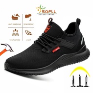 ♞SOFLL Breathable Men's Safety Shoes ,Steel Toe Anti-smash Caterpillar Protective Work Shoes