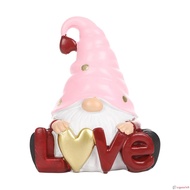 Pink Hat Resin Gnome Figurine - Christmas Holiday Decoration