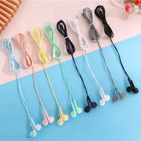 Wired Portable Sport 8 Colors Earphone Wired Super Bass With Microphone 3.5mm In-Ear Wired Hands Fre
