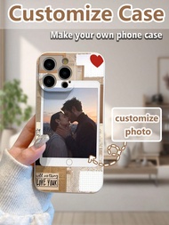 1 ชิ้น เคสโทรศัพท์ TPU ขาว ที่ปรับแต่งได้ พร้อมรูปหรือดีไซน์ที่กำหนดเอง ใช้ได้กับรุ่น, OPPO, Galaxy 