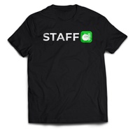 Staff MiChat T-Shirt Top Suitable For Both Men And Women Writing.