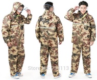 Camo Raincoat high quality Camouflage poncho outdoor working raincoats bike motorcycle raincoat ponc