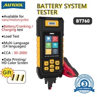 AUTOOL BT760 Battery tester 12V&24V cca:30-2000 automobile battery test motorcycle battery test batt