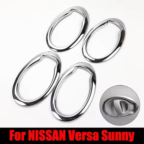 Car-Styling accessories Chrome Inside Door Handle Cover Interior Trim Fit For NISSAN Versa Latio Sun