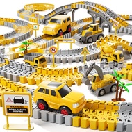 iHaHa Toddler Boy Toys 236 PCS Race Tracks Toys Gifts for 3 4 5 Year Old Boys Kids, 6 PCS Constructi