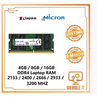 [Used]/[New] Mixed Brand 4GB 8GB 16GB DDR4 2133 2400 2666 2933 3200 MHz RAM Notebook Laptop SODIMM