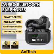 A9 Pro TWS Screen V8 pro Wireless Bluetooth Earphones Supper Bass Smart Touch Screen Earbuds with mi