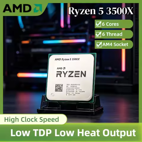 AMD Ryzen 5 3500X 6 Core 6 Thread 3.6GHz Boost 7nm 65W L3 32M Cache AM4 Desktop Processor Without Pa