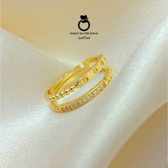 แหวนเพชรcz ฟรีไซส์ 0497 หนัก 1 สลึง แหวนทองเคลือบแก้ว ทองสวย แหวนทอง แหวนทองชุบ แหวนทองสวย  แหวน