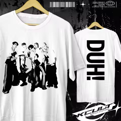 Summer Men P1Harmony 2026 DUH Same T-shirt Kpop Print Summer Short Sleeve Tee for Fans Men Women Clo