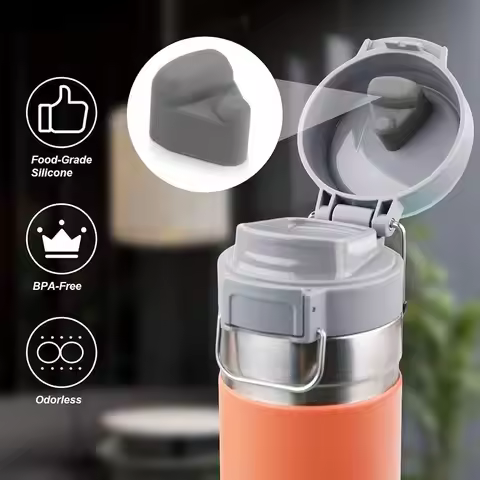 Water Bottle Gasket Silicone Cup Stopper for Stanley Quick FILP GO 24 oz 36 oz, Water Bottle Top Lid