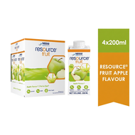 NESTLE Resource Fruit 200ml Oral Nutritional Supplement - Apple Flavour x 4 Bottles