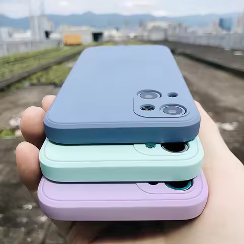 Square Liquid Silicone Soft Phone Case For Xiaomi 14T 13T 12T 11T 11i 10T 9T 9 8 Lite 14 15 Ultra Pr