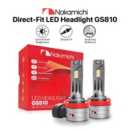 Nakamichi Car LED Headlight/Foglight Direct Fit 44W H1 H3 H4 H7 H11 HB3/9005 HB4/9006 GS810 (2 Pcs)