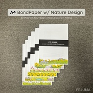 A4 BondPaper w/ Nature Green Design| 25 pages & 50 pages Available | 80 gsm Paper Thickness A4 Paper