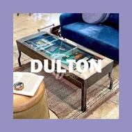 宅小生 DULTON金屬抽拉茶幾玻璃矮桌展示檯面收藏櫃工業風100-192
