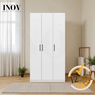 [INOV] 3-Door Wardrobe with Shelves & Storage | Height 178CM | 12-Month Warranty
