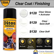 Diton Premium Clear Coat Finishing Spray Paint | 9128 Clear Gloss Avtivator | 9129 Clear Semi Doff S