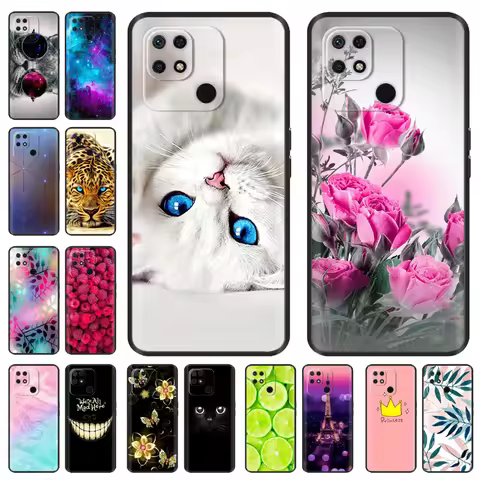 Phone Case For Xiaomi Redmi 10C Cases Soft Silicone Cover For Redmi 10C Fundas Fashion Full Protecto