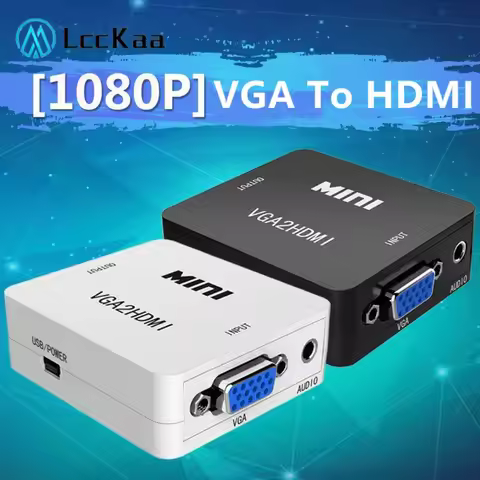 VGA to HDMI Converter Adapter VGA Female to HDMI Female Converter With Audio 1080P VGA Adapter for P