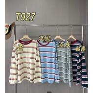 [CA Yanyan's Home] (Pre-Sale) -T927-Wide Stripes Color-Blocking Elastic Top (2.28)