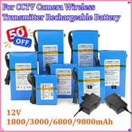 12V 1800/3000/6800/9800mAh Lithium 12.6VDC Super Rechargeable Battery for CCTV Camera Wireless Trans