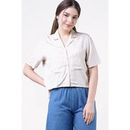KEMEJA Ninety Degrees Shirt Debora CreamWanita 22626D9CM