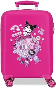 Sanrio Kuromi Around The World Cabin Suitcase, Pink, 33 x 50 x 20 cm, Hard Case, 2 kg, ABS, 2 kg, 28