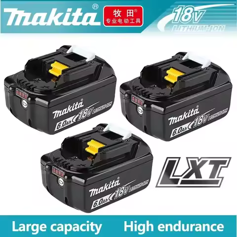 Genuine Makita 18V 6.0Ah battery with charger set for Makita 18V power tool DDF487 DTW700 GBA404 DUC