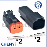2 Pin Black DT series Automotive waterproof connector wire harness plug DT06-2S DT04-2P DT04-2P-E004