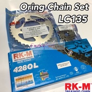 Y100 LC135 RKM ORING CHAIN SET 428OL Combo RXZ Y125Z Y125 Y100 Y110 Y125ZR SRL 110 LAGENDA110 LAGEND