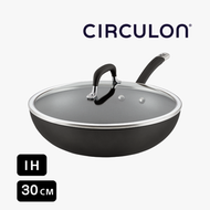 美亞 - (電磁爐適用) 30cm / 4.3L 陽極氧化易潔有蓋炒鍋 - Circulon Premier Professional (#80003)