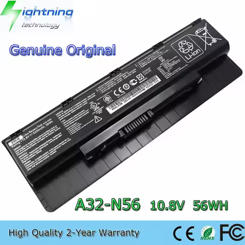 New Genuine Original A32-N56 10.8V 5200mAh Laptop Battery for Asus N46 N56 N76 R401VB R501VB R701VB 