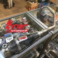 Knalpot R9 Austin Carbon Titanium Yamaha R15 V2