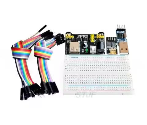 WIFI test suite ESP8266 WIFI module + CH340 + Power supply + breadboard