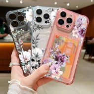 Card Slot Pocket TPU Case For OPPO A96 A76 A9 A5 2020 A95 A54 A74 4G A12 A12e A5S A3S A7 A79 5G Shoc
