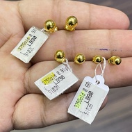 Original emas 375 gold subang bulat●