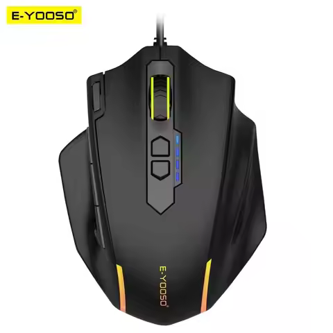 E-YOOSO X-41 USB Wired RGB Gaming Mouse 24000 DPI SG8960 10 buttons programmable game Optical mice f