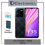 vivo Y35 [8GB+8GB/128GB] **Free Remax Powerbank** / 5000 mAH + 18W Fast Charge / 44W FlashCharge - T2 Electronics