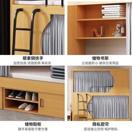 Upper Bed Raised Frame Space Capsule Upper Lower Bed Luxury Steel Bunk Bed Wooden Bed Combined High 