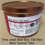 Tinta cetak New Eco 135 Red , merk Cemani Toka Best Seller