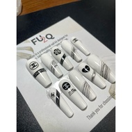 Nailbox Fu2Q - Luxurious and High Quality White Long Square Design Fake Nails